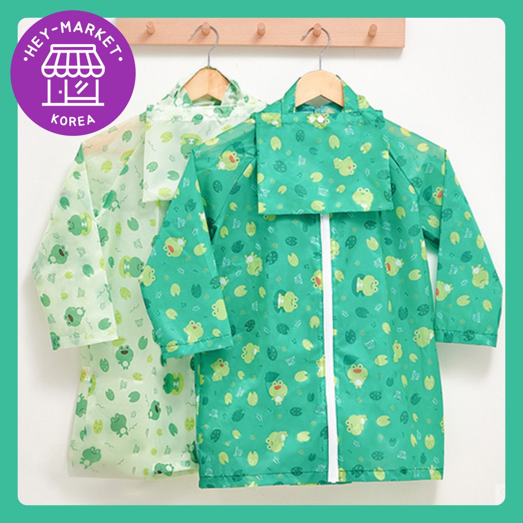 [DAISO KOREA] ☂️Daiso Korea Cuty Frog Pattern Kids Raincoat☂️ Raincoat
