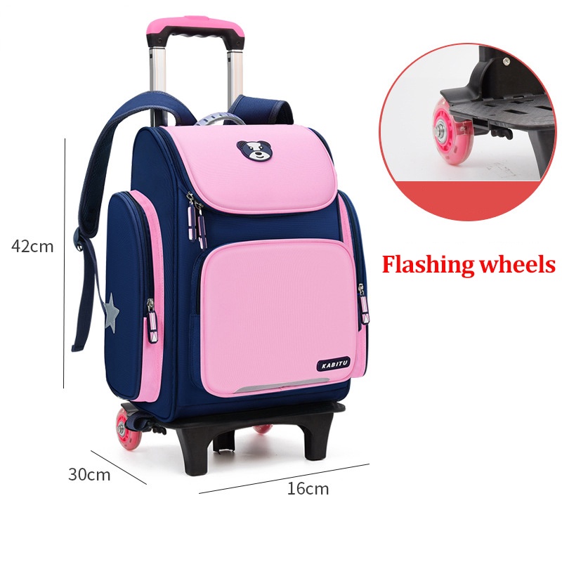 High capacity Student School bag Rolling Backpack kids Trolley bag school backpack wheeled bag Children Trolley backpack wheels