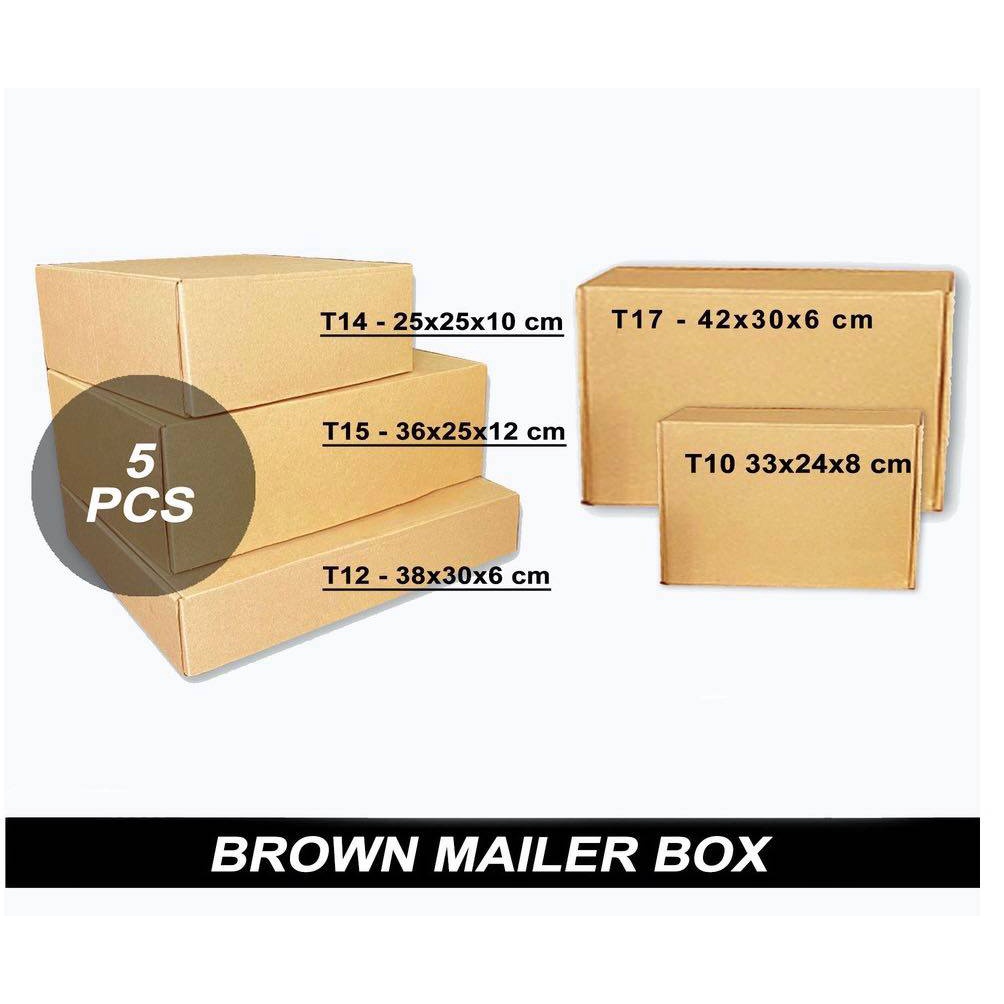 Kraft Corrugated Mailer Box (5 pcs.) Big Size Shopee Philippines