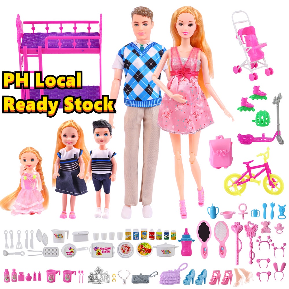 Doll For Kids House Pregnant Family BJD Toys Pretend Play Birthday ...