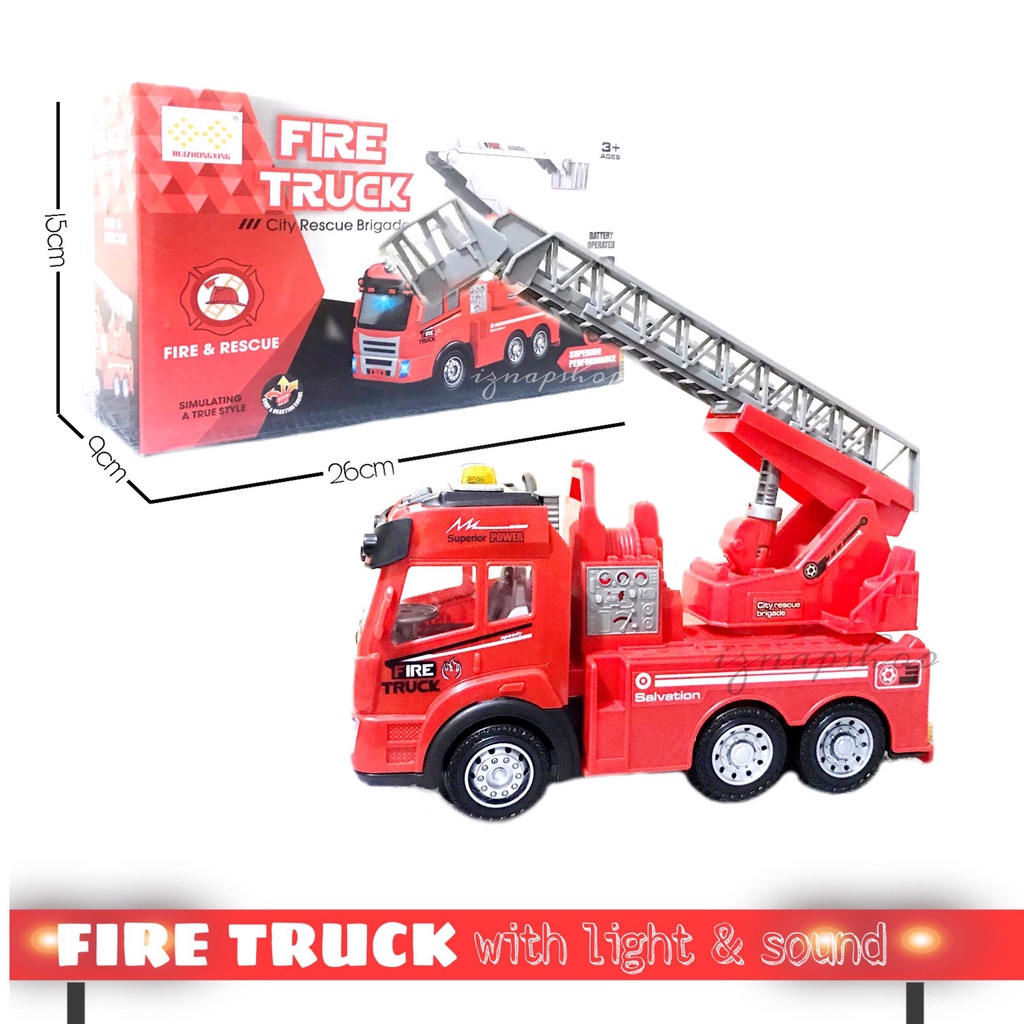 Fire Truck Toy car for boy with Sound and Light battery operated