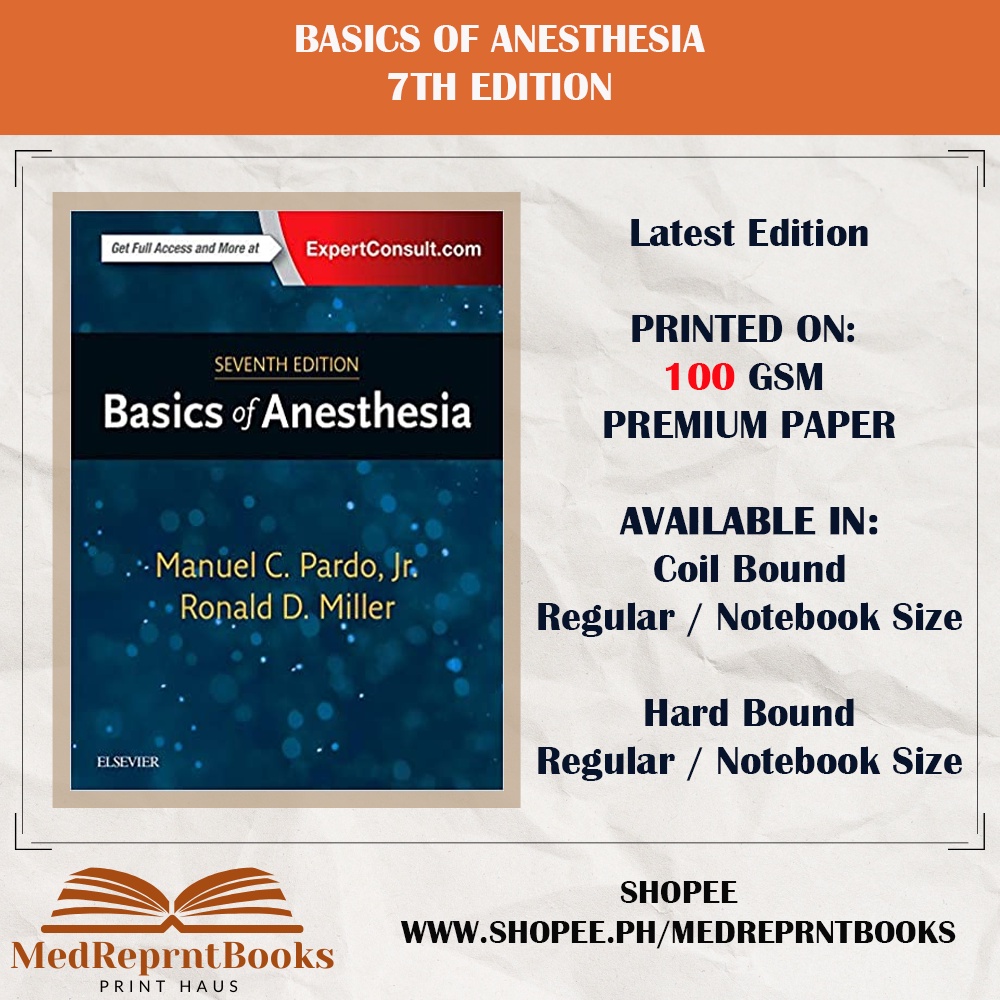 BASICS OF ANESTHESIA 7TH EDITION Shopee Philippines