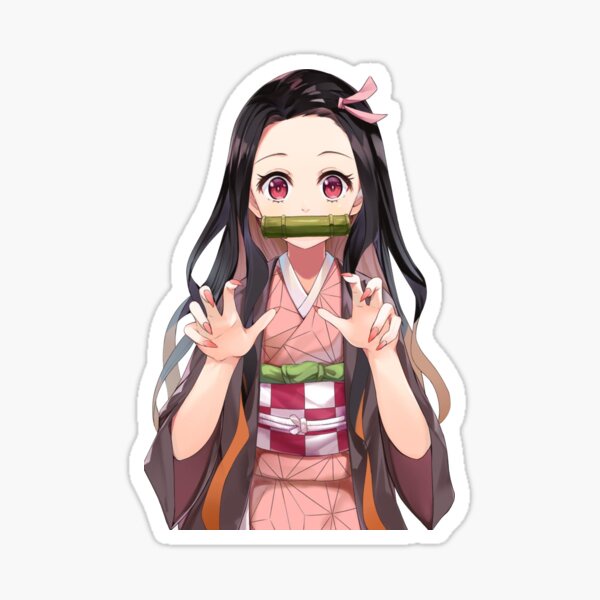 Anime Stickers / Nezuko Demon Slayer Anime Sticker / Laminated ...