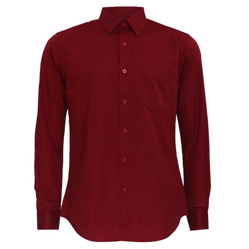 Criterion Men's Tailored Plain Long Sleeve Shirt w/ Basic Collar ...