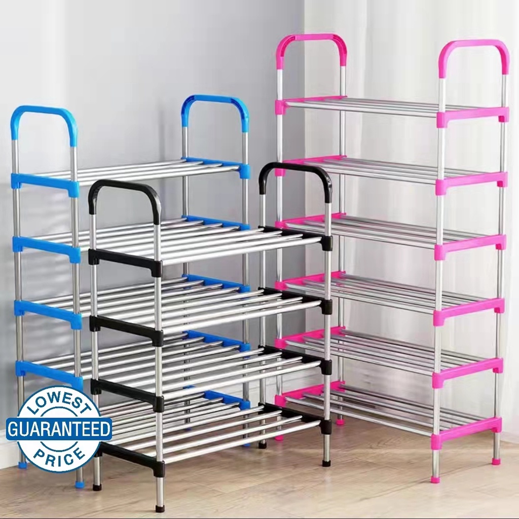 4/5 Tier Shoe Rack Tier Color Stainless Steel Stackable Shoe Rack ...