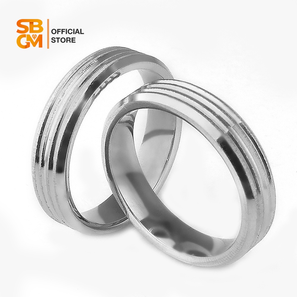 SBGM High Quality Stainless Steel Wedding Ring Couple Sold Per Piece