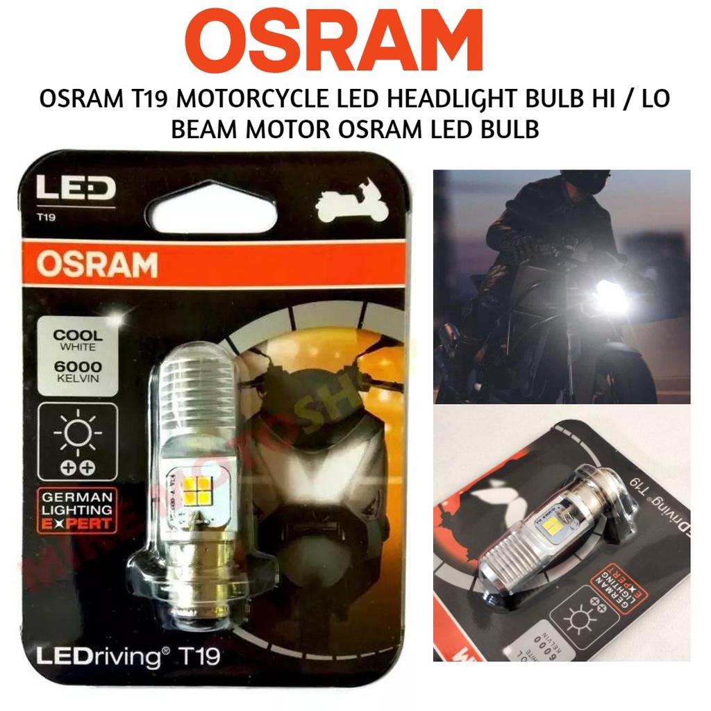 ◑MIO I 125 OSRAM T19 MOTORCYCLE HS1 H4 LED HEADLIGHT BULB HI / LO