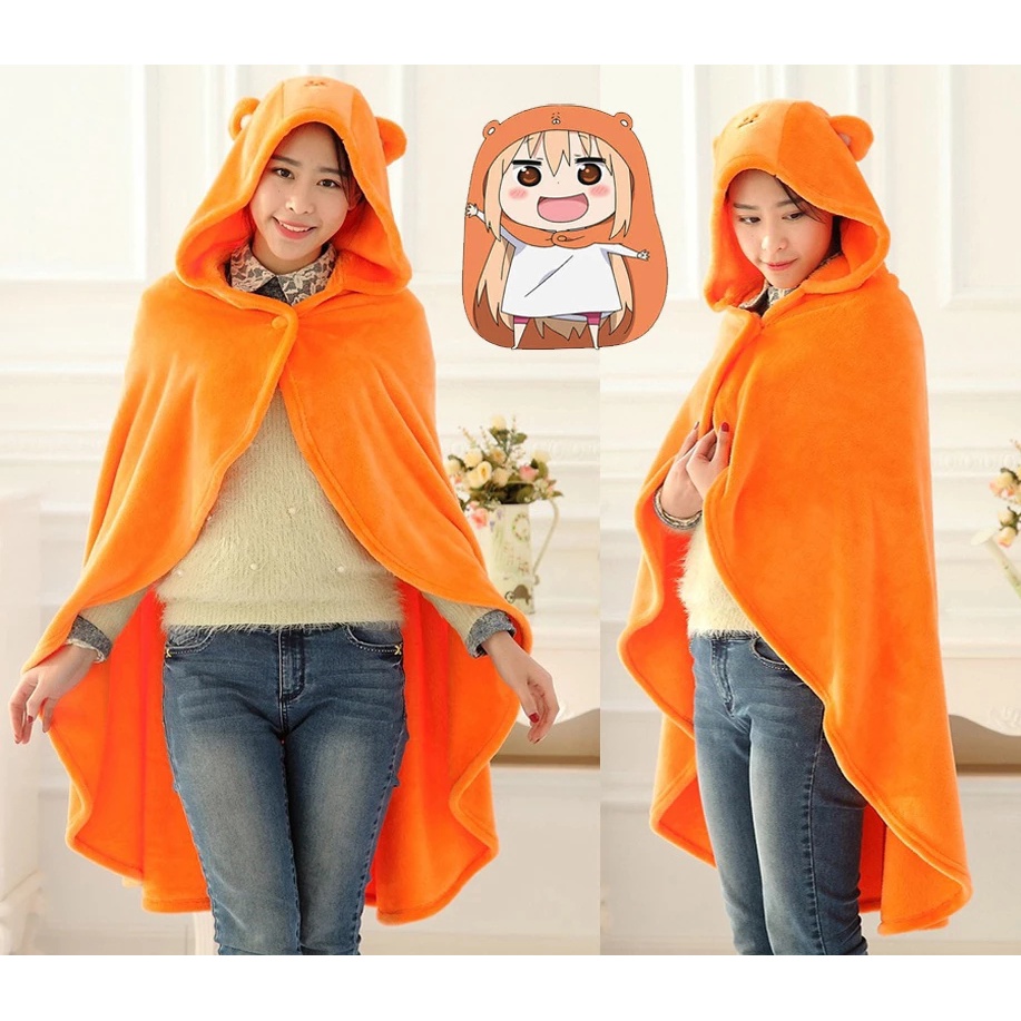 Umaru-chan Cloak Anime Doma Umaru Cosplay Costume Flannels Cloaks Blanket  Hoodie for Kids | Shopee Philippines