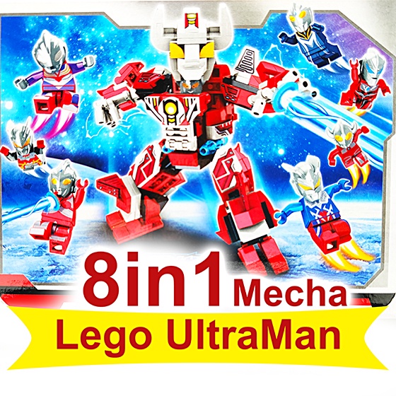 LEGO UltraMan Mecha 8 in1 Man Building Blocks Minifigures Kids Toys ...