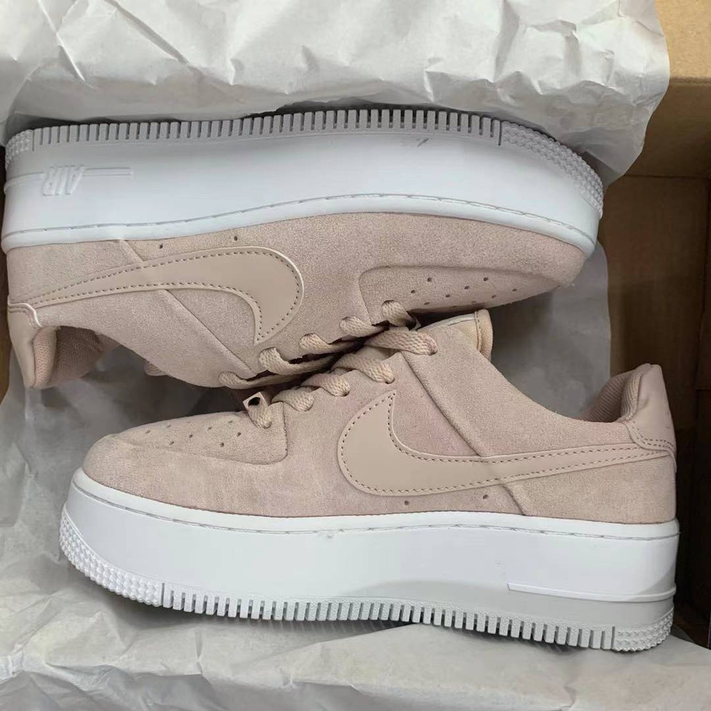 Nike Air Force Gamuza Nude Sneakers for women with box and