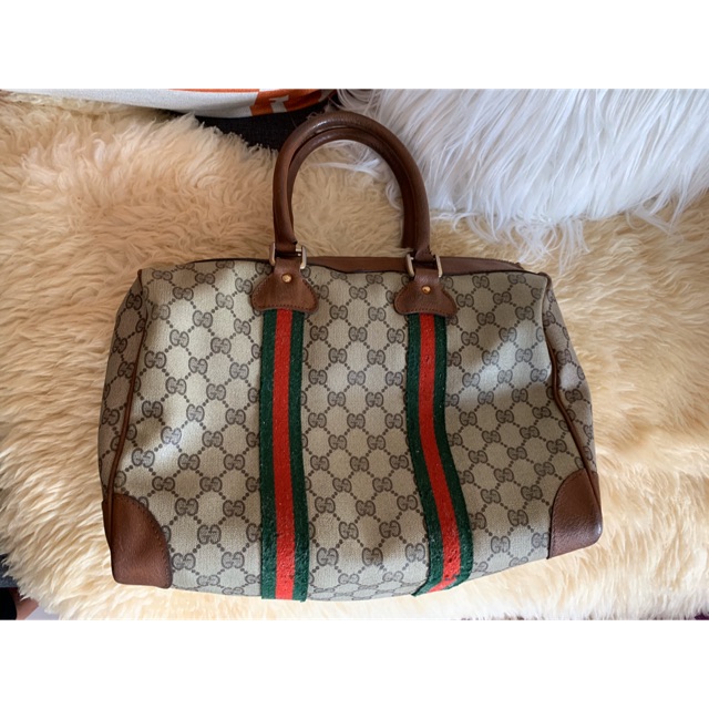 Vintage Gucci Sherry Line Boston Bag