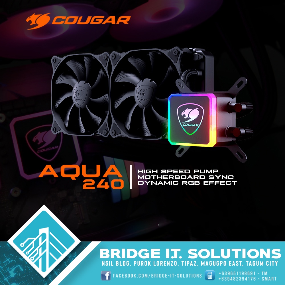 COUGAR AQUA 240 ARGB LIQUID CPU COOLER | Shopee Philippines