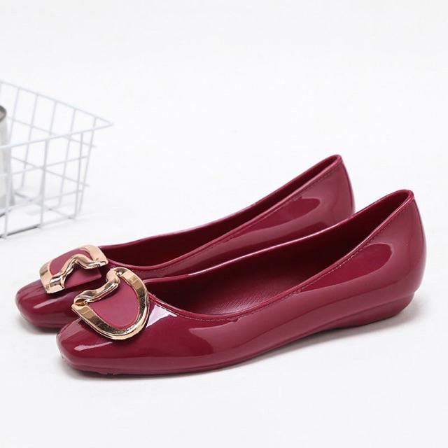 new fashion dolly shoes Korean version of the mouth single Jelly shoes Shopee Philippines