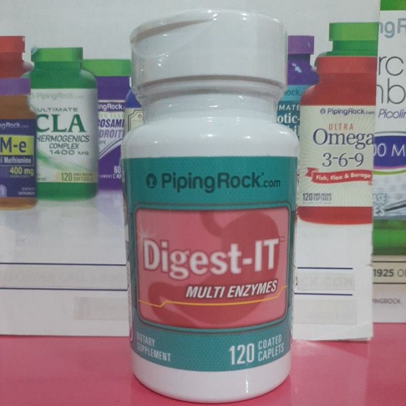 DigestIt Multi Enzymes 120 Tablets with Papain Bromelain Pancreatin