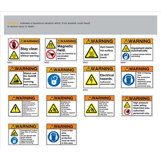 Safety Signs Warning Vinyl Sticker with Lamination Signage | Shopee ...