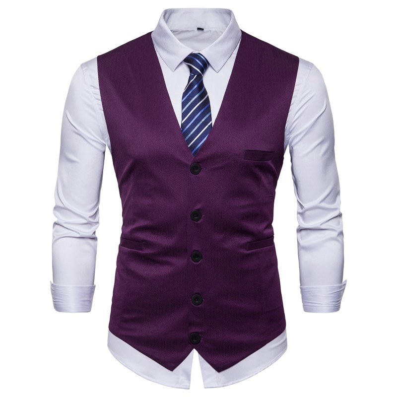 Wine hot sale color waistcoat