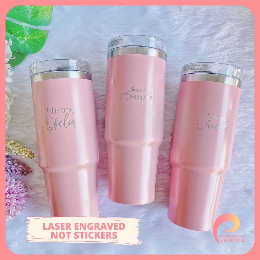 PERSONALIZED TYESO Stainless Steel Thermos Cup Travel Coffee Mug With Lid Straw (Souvenir Gift