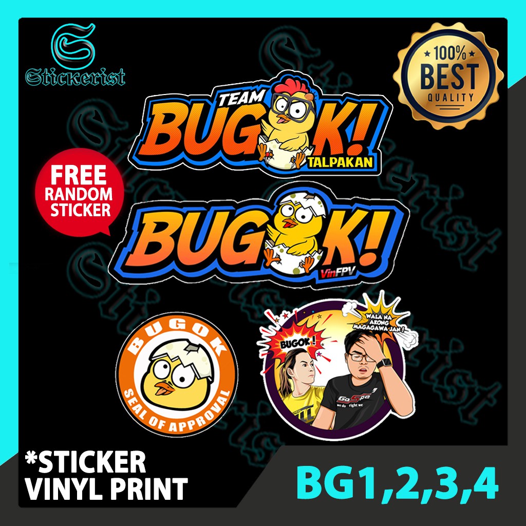 BUGOK/VIN FPV VINYL DECAL STICKERS | Shopee Philippines