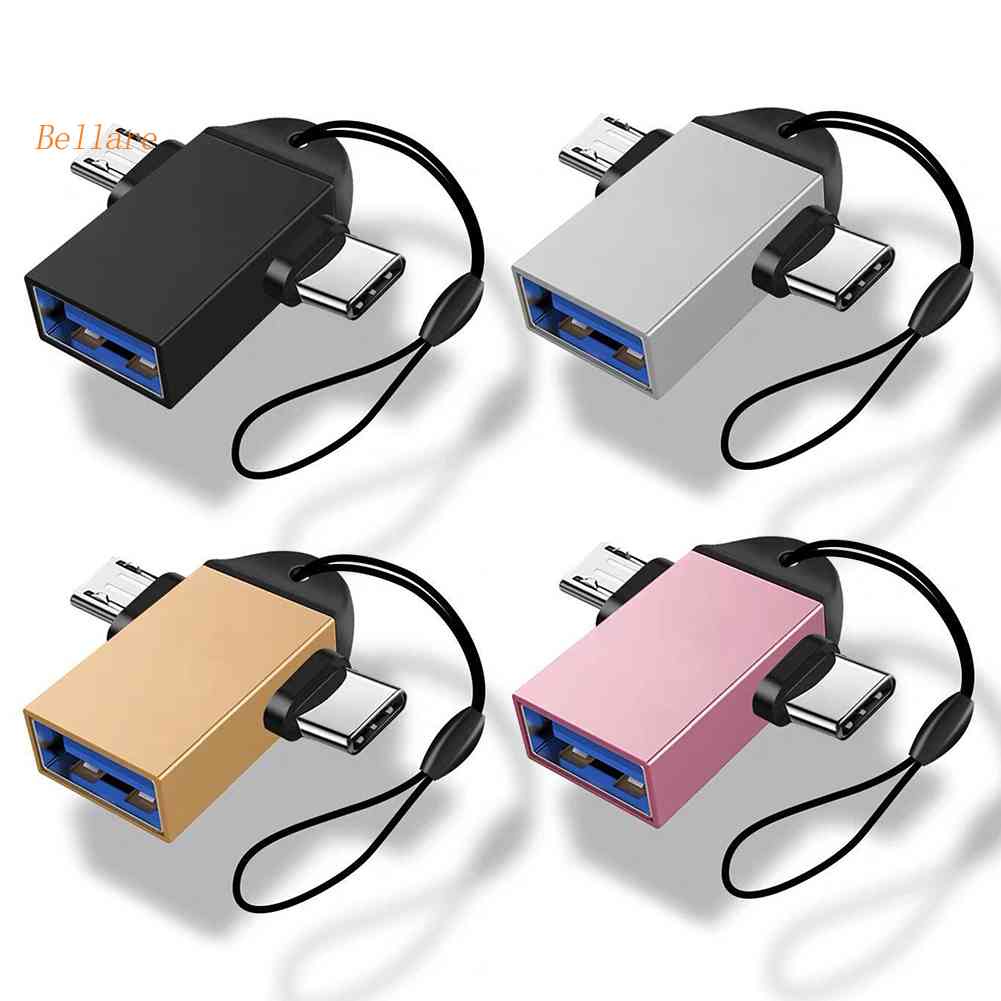 [HOT-PRO] 2 in 1 OTG Adapter USB 3.0 to Type C Micro USB Male Connector ...