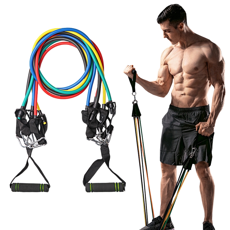 ANGELO.phi 11PCS Resistance Bands Set Yoga Exercise Fitness