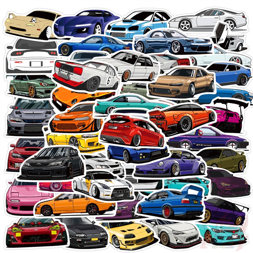 50Pcs/Set HellaFlush SuperRun Supercar & Hot Rod Series 04 - JDM Racing ...