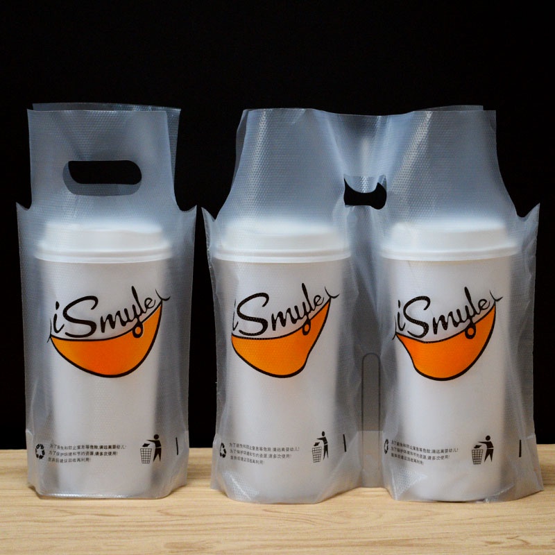 Take Out Plastic Bag Milk Tea Bag For 1 Cup & 2 Cup Milk Tea Coffee