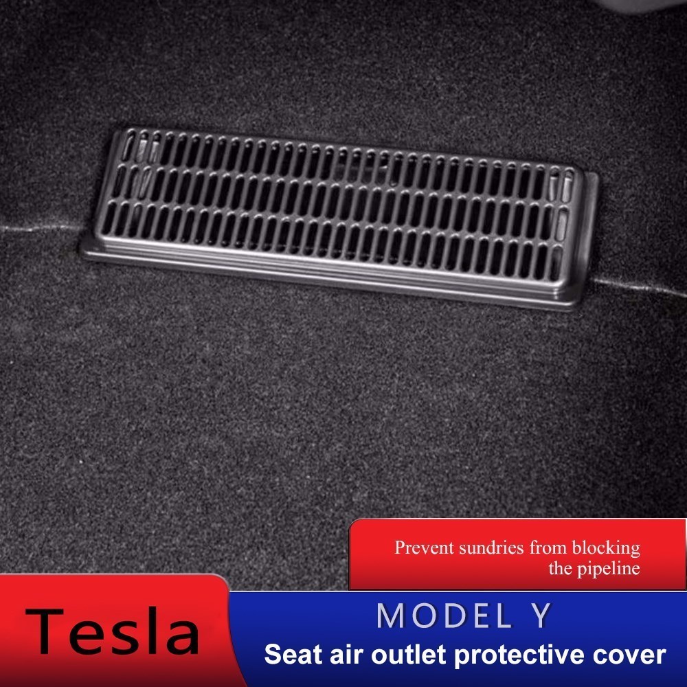 For Tesla Model Y Air Conditioner Cover Car Black Dustproof Under Rear