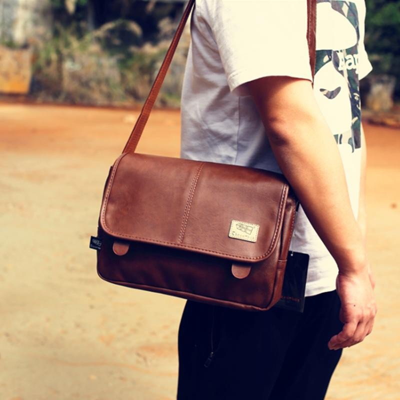 Men Messenger Bag Leather Crossbody Bag shoulder bag for men Shopee Philippines
