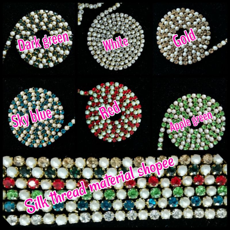 PEARL MIXED COLOR STONES CHAIN ( LARGE SIZE) | Shopee Philippines