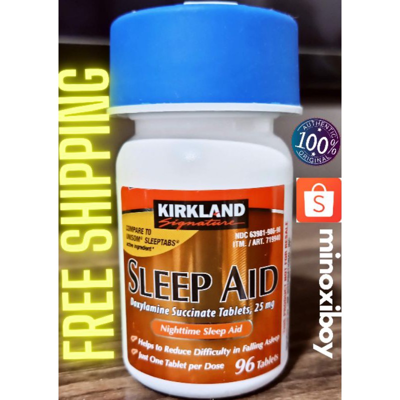 Kirkland Sleep Aid Tablets 25 mg gluten free Shopee Philippines