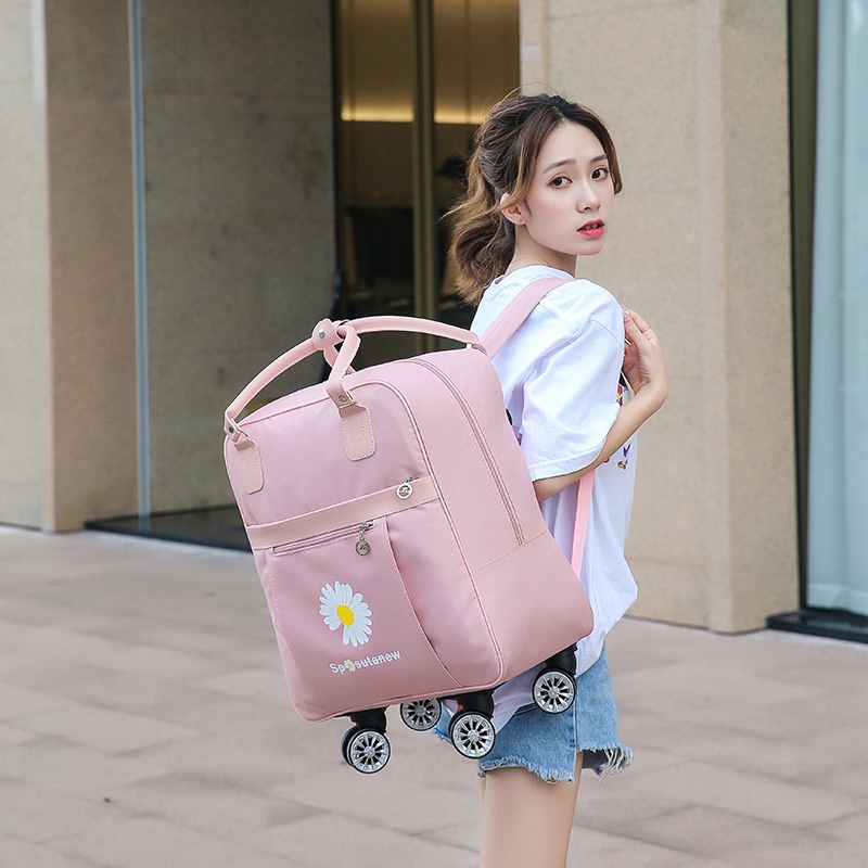 Women Travel Trolley bag waterproof Multifunctional use Rolling luggage  bags Travel Backpack bag with wheeled backpack suitcase