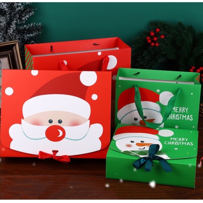 Glowfairy | Christmas Gift Box (CLAMSHELL) Merry Christmas Paper ...