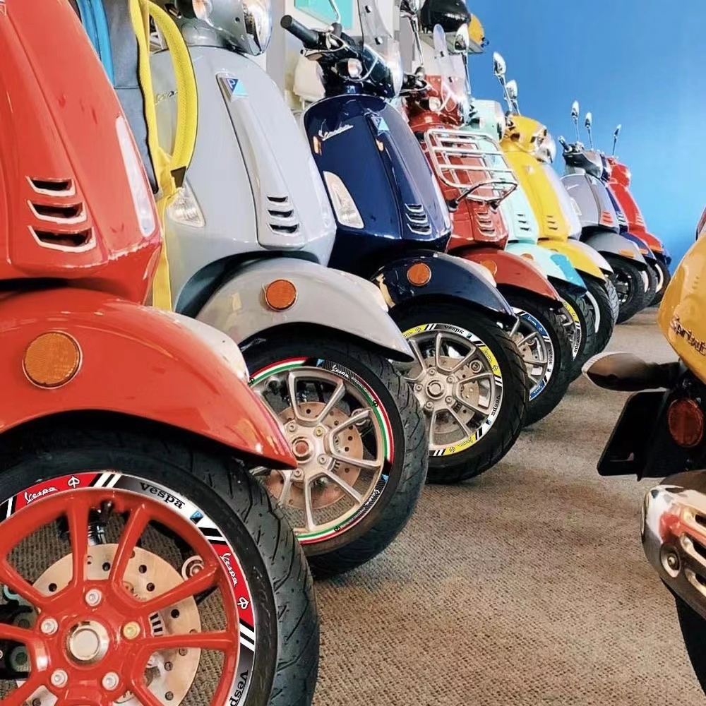 16Pcs Vespa Piaggio GTS Spring Sprint 150/300 Reflective Wheel Stickers ...
