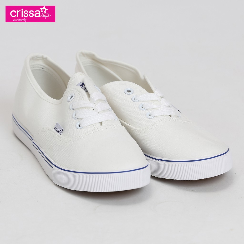 Crissa Steps Ladies Lace Up Shoes CSC06-0718 (White/Blue) | Shopee ...
