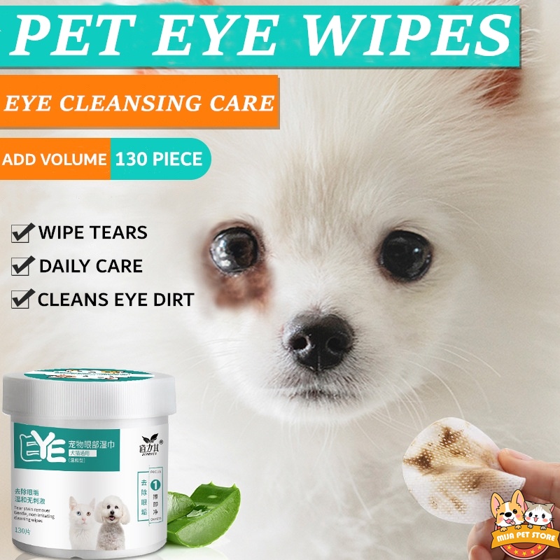 130PCS/Set Pet Eye Wet Wipes Cat Dog Tear Stain Remover Pet Cleaning ...