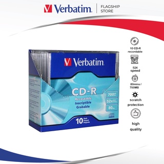 Verbatim DVD+R 4.7GB 16X 120mins (10 pcs with Individual Slim Case