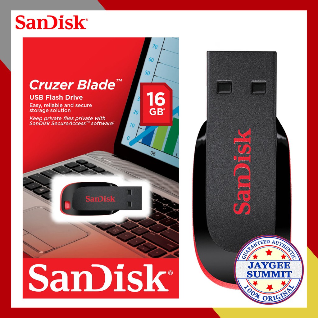 SanDisk Blade 16GB USB 2.0 Flash Drive(Black) | Shopee Philippines