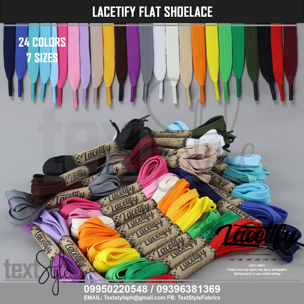 Colored flat shoelaces clearance