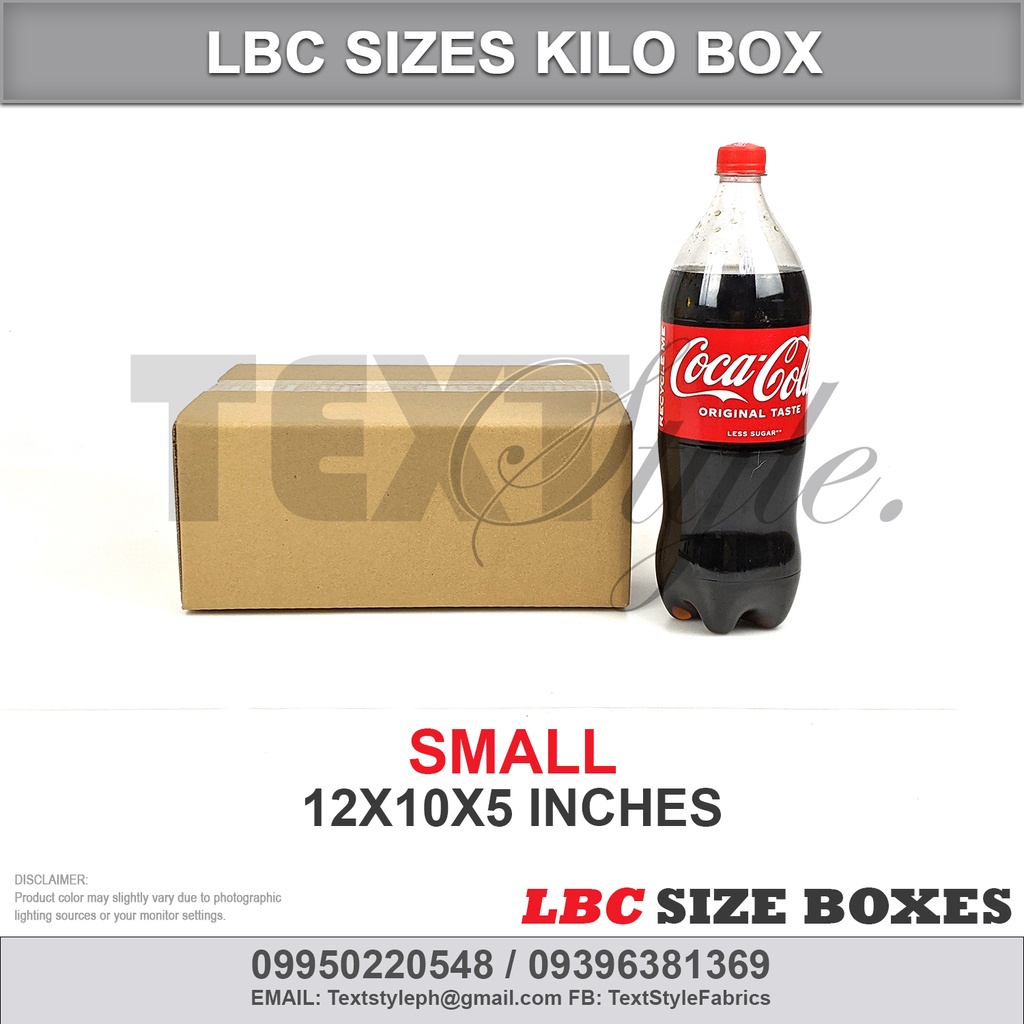 Textstyle Small LBC Express Sizes Corrugated Cargo Shipping Boxes