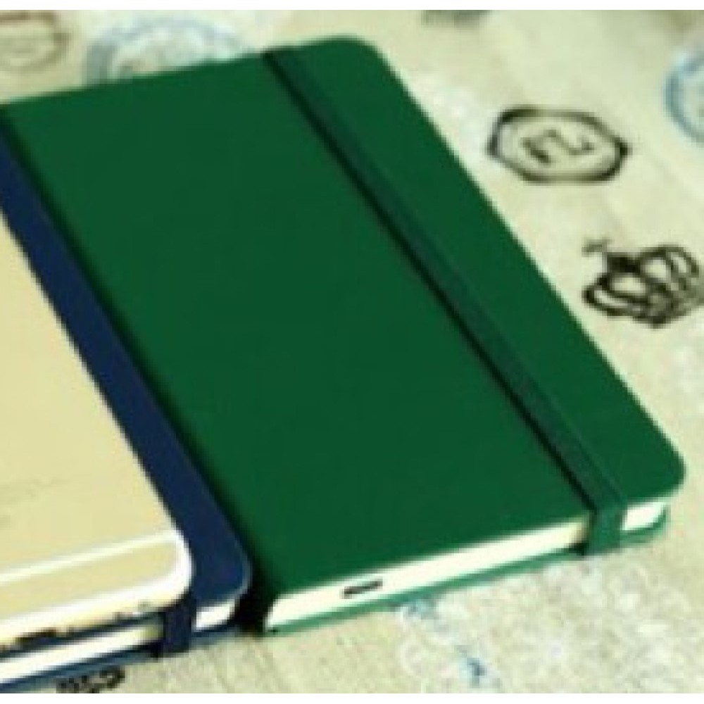 bea [A6 Size] Stationery Moleskin Rubber Diary Strap Notebook w/ Strap
