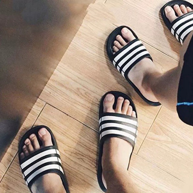 Adidas Slippers slides couple flat Sandals for Men women Add one size cod 805