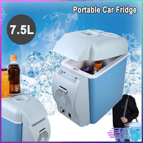 Portable Mini Car Fridge Freezer Cooler / Warmer 12-24V Portable Fridge 7.5L  for travel