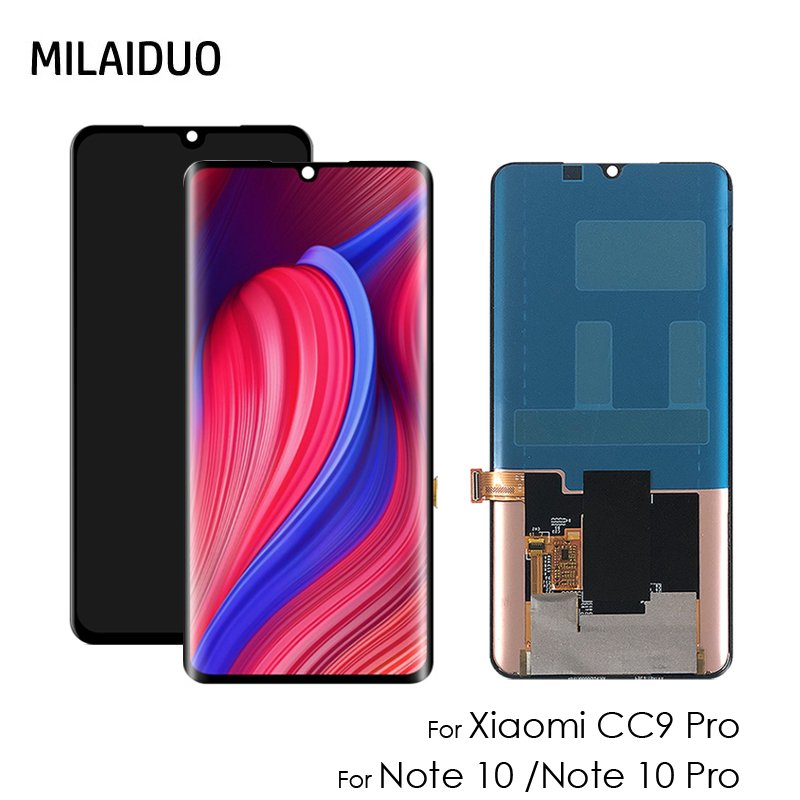 Original AMOLED For Xiaomi Mi CC9 Pro LCD For Xiaomi Mi Note 10 Note