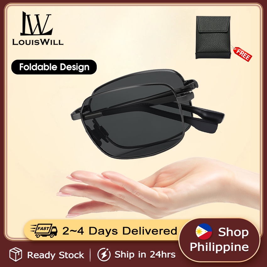 LouisWill Polarized Men Sunglasses Foldable Shade Eyewear Sunglasses