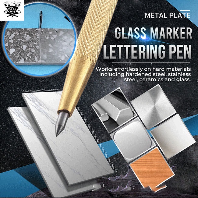 Diamond Glass Knife Glass Scribe Tile Cutter Lettering Pen Tip with Alloy Head Tungsten Steel