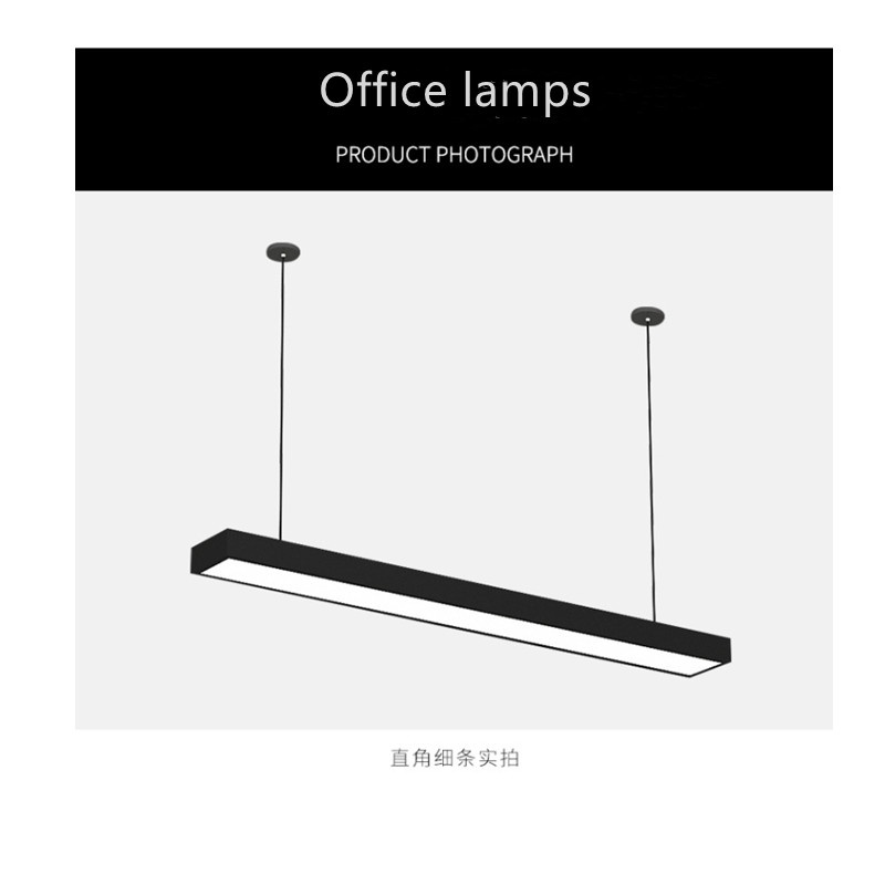 Square long chandelier led light bar light hanging wire square light ...