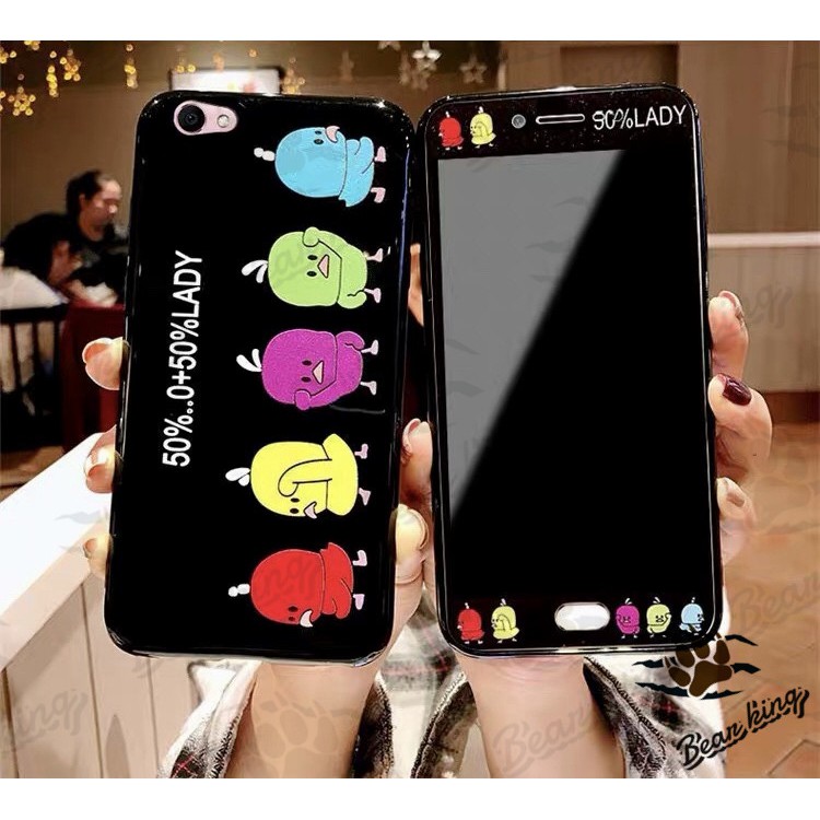 OPPO Case 2in1 With Tempered For F7 F9 OPPF5 R17 P30 P30LI #COD