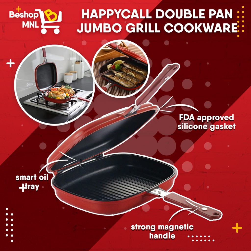  Happycall Double Grill Pan Korean Original Model JUMBO