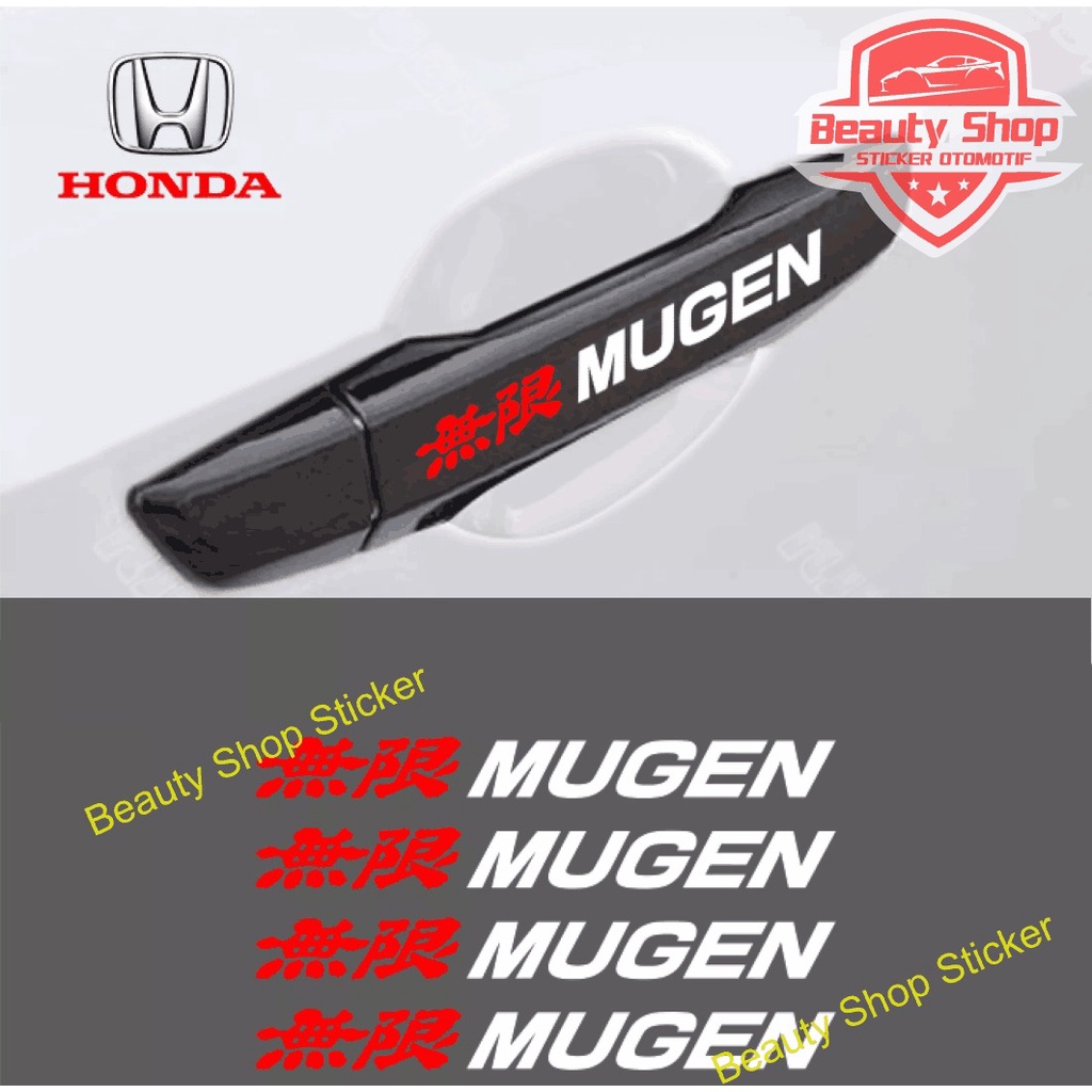Mugen stickers, car handle stickers, cutting Mugen kanji stickers ...