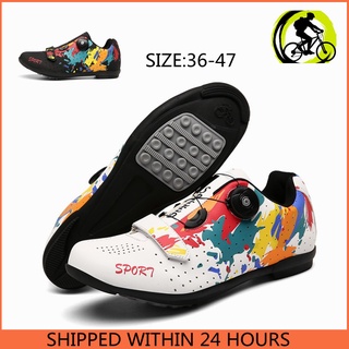 Ready stock Road bike shoes non locking cycling shoes Breathable